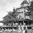 The Emery Fruit Farm Resort, shown here at the turn of the century, became a lively gathering place for Greeks