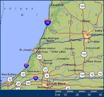 From and including Saugatuck -- south to the Stateline.